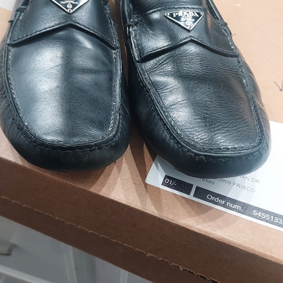 Prada Black Loafers Slip-On Minimalist Design - Picture 9 of 13